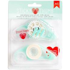 Paper Glue American Crafts 2 Piece Sticky Thumb Tape Runner & Refill 17.5 yd