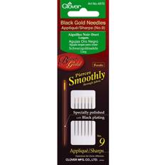 Clover Black Gold Applique/Sharps Needles-Size 9 6/Pkg