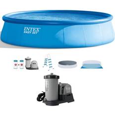 Swimming Pools & Accessories Intex 18â x 48â Above Ground Swimming Pool and 2500 GPH Cartridge Pump 132.2 Blue