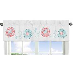 Turquoise Valances Sweet Jojo Designs Turquoise and Coral Emma Collection Window Valance