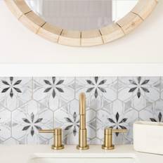 Floor Tiles Merola Tile Classico Bardiglio Hex Dahlia Light Tile Case