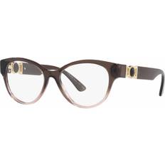 Beige Glasses & Reading Glasses Versace Woman Brown Transparent Brown Transparent