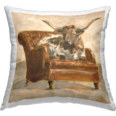 Complete Decoration Pillows Stupell Industries Abstract Bull Livingroom Chair Complete Decoration Pillows White, Orange, Brown