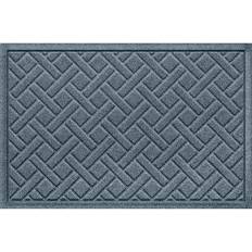 Bungalow Flooring Waterhog Lattice Black, Gray, Blue