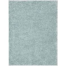 Seafoam green area rugs Well Woven Basics Emerson Solid Shag Seafoam Green, White