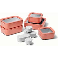 Caraway 14-Piece Ceramic Coated Glass Food Storage Set Contenitore per cibo