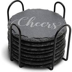 Serving Juvale Round Slate Stone 3.8 Coaster