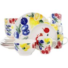 Elama Round Fruity Dinner Set 16pcs