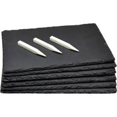 Juvale Set 6 Schwarzen Schiefer Wurstplatten 20.3 x 30.5 cm Tagliere di Formaggi