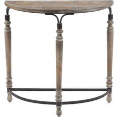 Dining Tables LuxenHome Rustic Half Moon Dining Table