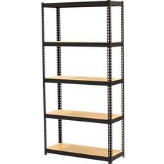 Brown Shelving Systems Lorell Narrow Steel Shelving System