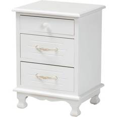 Baxton Studio 3-Drawer Nattbord