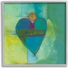 Framed Art Stupell Industries Green Vivid Shape Giclee Michelle Oppenheimer Framed Art