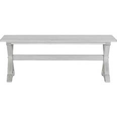 Boraam White Furniture Boraam Jamestown Farmhouse Antique Settee Bench