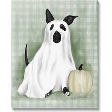 Wall Decorations Stupell Industries Dog Ghost Halloween Costume Graphic Art Gallery Wrapped Wall Decor