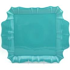 Euro Ceramica Chloe Turquoise Square Serveringsfat