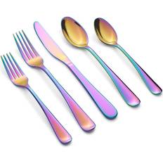 Cambridge Silversmiths Rhiannon Rainbow Mirror 20-Piece Flatware Service for 4 Cutlery Set 20pcs