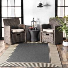 Gray Carpets Nuloom Asha Simple Border Gray, Black