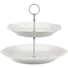 Stoneware Cake Stands Lenox 844453 FRENCH PERLE WH DW Cake Stand