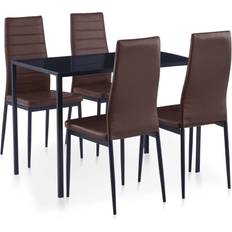 Set da pranzo per patio saldi vidaXL 5 pz Marrone Set da pranzo per patio