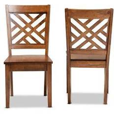 Wood Kitchen Chairs Baxton Studio Caron Kitchen Chair 37.4" 2pcs