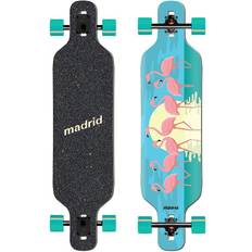 Madrid Drop-Thru Komplet Longboard Flamingos Blå/Pink/Gul