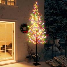 Multifärgade Julgranar vidaXL Plastgran 600 LEDs körsbärsblommor Julgran