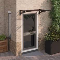 vidaXL Black Black Polycarbonate Door Canopy 122 x 90 cm
