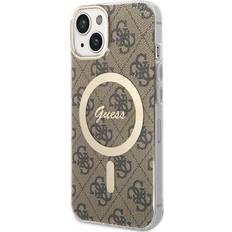 iPhone 14 Cover 4G Pattern MagSafe Brun