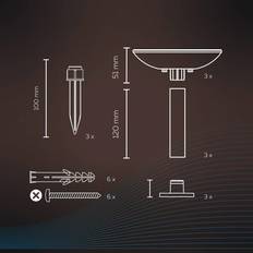 Batteridriven Markbelysning Calex Smart Outdoor 3 Path Lights Markbelysning