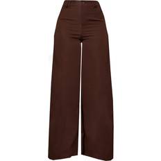 Marron - Pantalons de costume PrettyLittleThing Woven Double Belt Loop Suit Trousers - Chocolate Brown