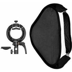 Godox diffuser Godox softboks til strobist-håndflash 60x60cm m dobbelt diffuser og beslag t stativ, foldbar speedring til bowens s-bajonet