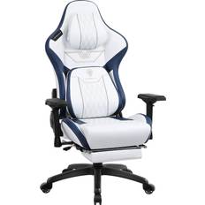 Comfortable ergonomic office chair Dowinx Gaming Chair with Footrest, Ergonomic Computer Chair with Comfortable Headrest and Lumbar Support, Game Office Chair for Adults Pu Leather