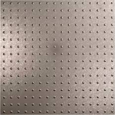 Sheet Materials Fasade Minidome Decorative Vinyl 2ft x 2ft Lay in Ceiling Panel in Galvanized Steel 5 Pack