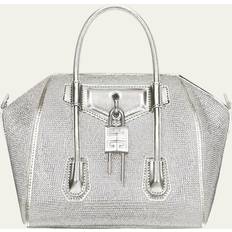 Givenchy Antigona Lock Mini Embellished Tote Bag - Silver