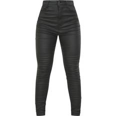 PrettyLittleThing Hourglass Coated Skinny Jeans - Black