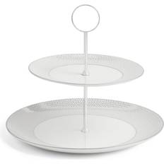 Lave-vaisselle Sécurisé Présentoirs à gâteaux Wedgwood Gio Platinum 2 Tier Cake Stand Présentoir à gâteau