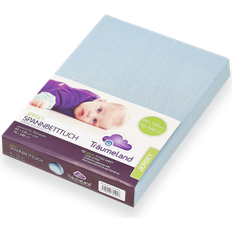 Baumwolle - Blau Bettlaken Träumeland Fixleintuch Babybett, Spannbetttuch Jersey Bettlaken Blau