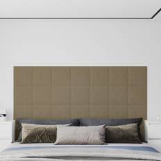 Akoestische Panelen vidaXL Wandpanelen 12 St 1.08 M² 30x30 Cm Kunstleer Cappuccinokleurig Bruin