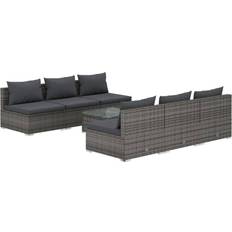 vidaXL 3101455 Conjunto de Sala de Exterior, 1 Mesa incl. 6 Sofás