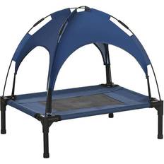 Dog Beds, Dog Blankets & Cooling Mats Pets Pawhut Raised Dog Bed Waterproof Elevated Pet Cot with Mesh UV Protection Canopy