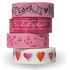 Rosa Alleskleber Washi Tapes Set Rosa »Du bist geliebt!«