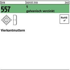 Neliömutteri FZB DIN 557 100 kpl M5-kierre