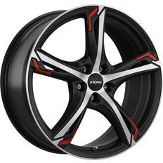 Ronal R62 Red JET BLACK MATT FRONT CUT 8.0x19 5/112.00 ET30 B66.6