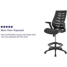 Furniture Flash Furniture High Back Black Mesh Spine-Back Ergonomic Office Chair