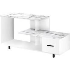 White marble tv stand Monarch Specialties Stand TV Bench