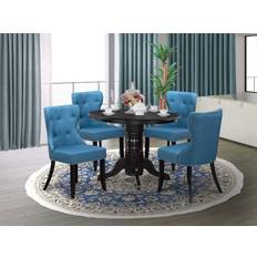 Dining room table black East West Furniture SHSI5-BLK-21 Dining Set