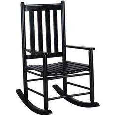 Black Rocking Chairs Coaster Slat Back Rocking Chair 42.2"