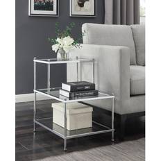 Silver Small Tables Convenience Concepts Royal Crest 3 Tier Step End Small Table