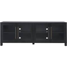 Hudson & Canal Quincy Stand for 80 Black Grain 75 TV Bench